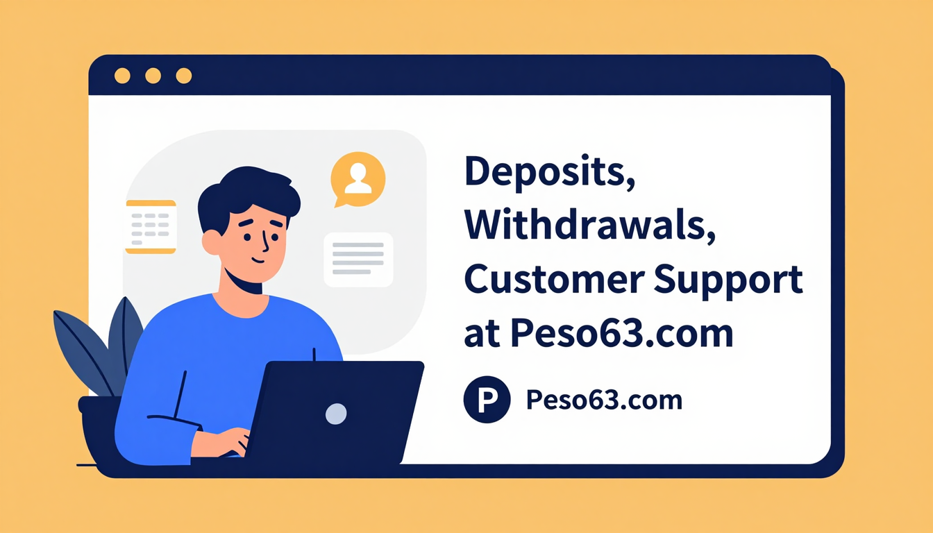 Deposits, Withdrawals, and Customer Support at Peso63.com