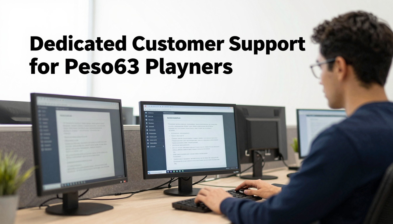 Dedicated Customer Support for Peso63 Players