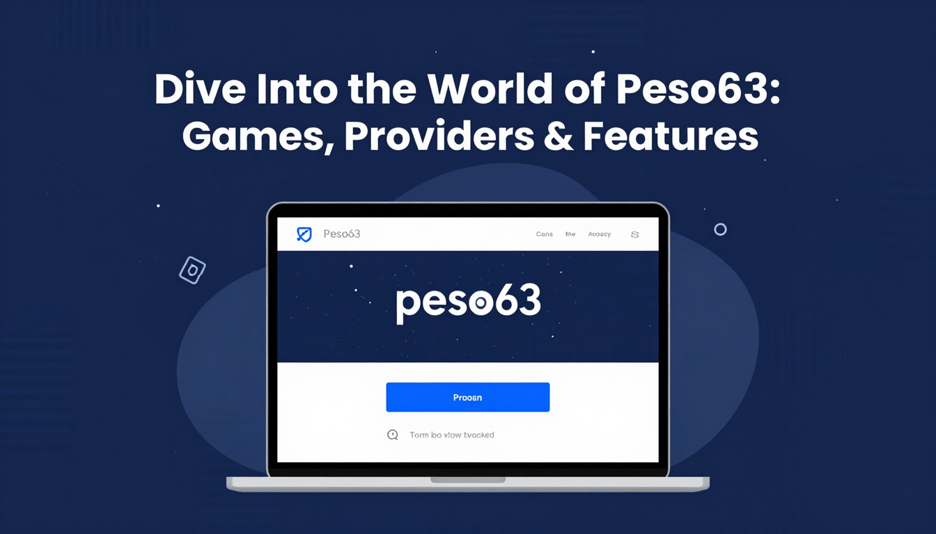 Dive Into the World of Peso63: Games, Providers & Features