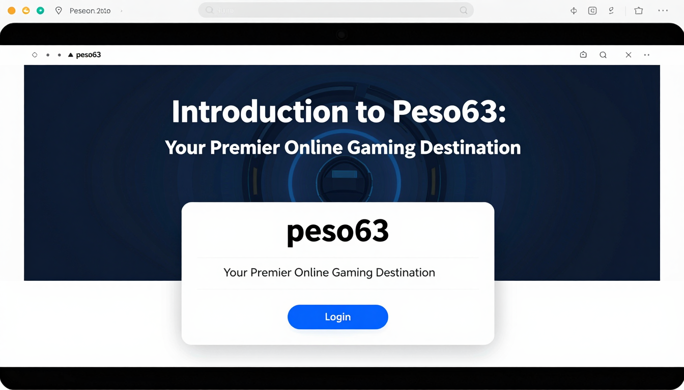 Seamless Peso63 Login: Access Your Account Instantly