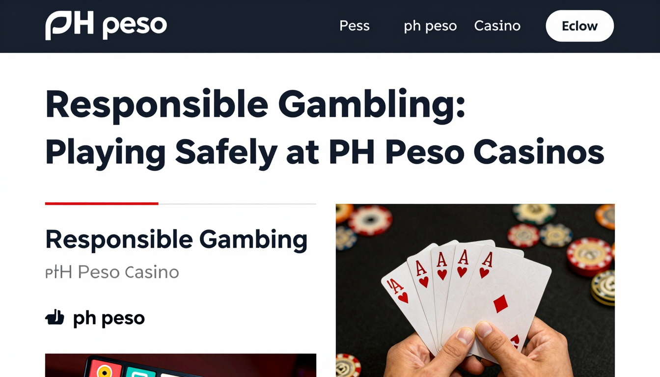 Responsible Gambling: Playing Safely at PH Peso Casinos